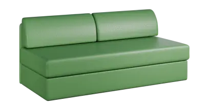 MARIANA S OPĚRKOU rošt, válenda celočalouněná, koženka HOLY Z 2 - koženka zelinkavá